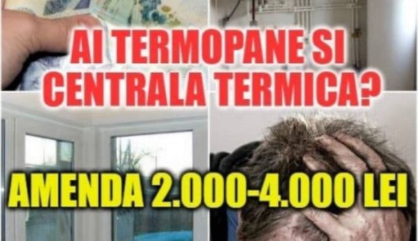 Ai termopane și centrală termică? Uite ce trebuie să faci, ca să nu îţi iei amendă de 2000-4000 de lei