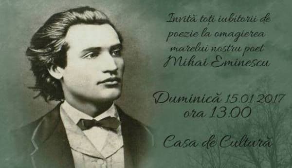 Spectacol gratuit la Casa Municipală de Cultură Dorohoi - Să-l sărbătorim pe Poetul „inimilor noastre”