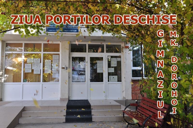 Gimnaziul „Mihail Kogălniceanu” Dorohoi vă invită la Ziua Porților Deschise