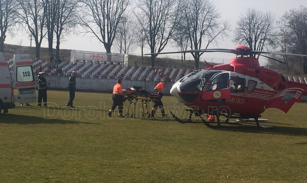 Bărbat din Dorohoi aflat în stare gravă preluat de urgență de un elicopter SMURD – FOTO