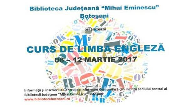 O nouă serie a Cursurilor gratuite de Limba Engleză la Biblioteca Judeţeană Botoşani!