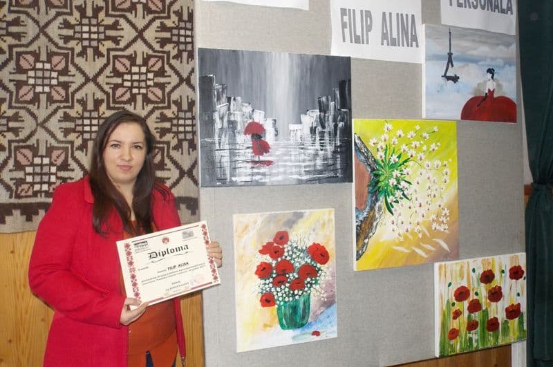 Emoții și culori ibăneștene la început de drum: pictorița Alina Filip - FOTO
