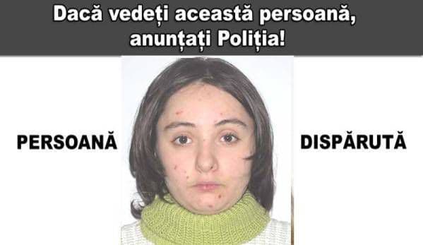 Persoană dispărută: Poliția caută o tânără cu afecţiuni psihice care a plecat de acasă