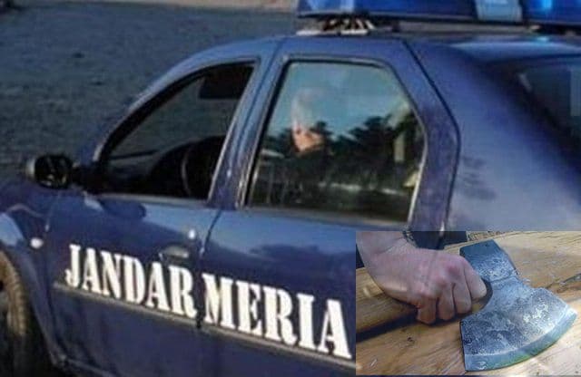 Jandarmii i-au confiscat bărdiţa! Bărbat cercetat penal pentru amenințare! 