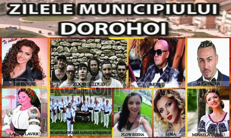 Alex Velea, Lora, Theo Rose și Zdob şi Zdub la Zilele Municipiului Dorohoi. Vezi programul complet!