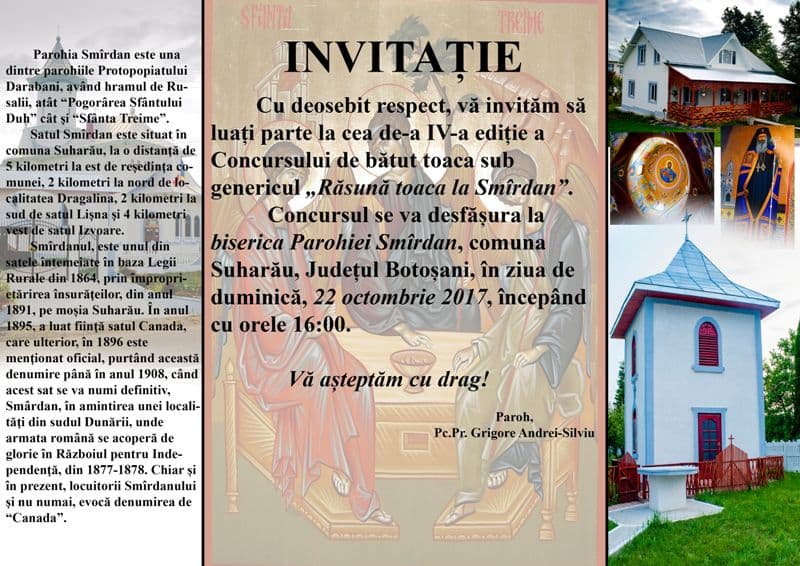 Concursul de toacă „Răsună toaca la Smîrdan”, a ajuns la cea de-a patra ediție