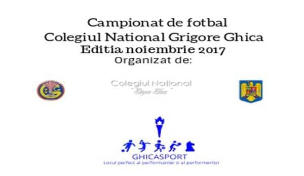 Campionat de fotbal la Colegiul Național Grigore Ghica - FOTO