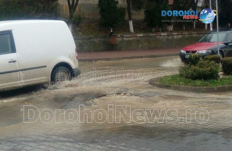 Avarie produsă la conducta de apă de pe Bulevardul Victoriei din Dorohoi. Tot orașul rămâne fără apă!