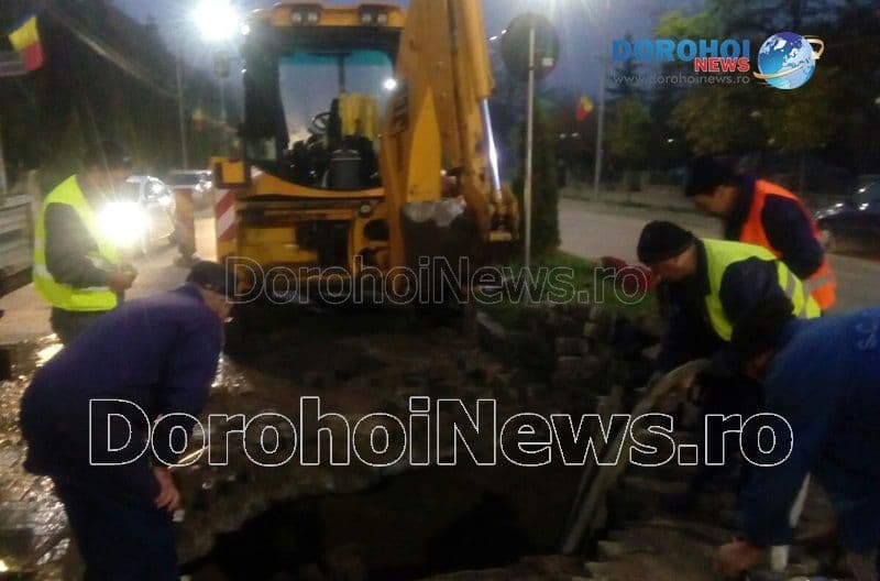 Nova Apaserv intervine la avaria de pe Bulevardul Victoriei din Dorohoi! Vezi când se va relua furnizarea apei!