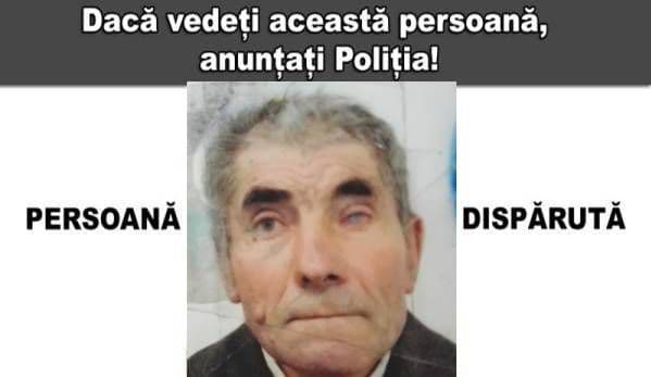 Poliția caută un bătrân de 80 de ani care a dispărut de 10 zile