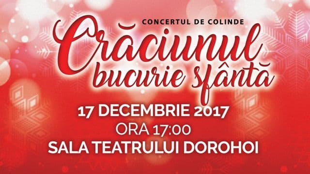 Concert de colinde „Crăciunul - Bucurie sfântă”, organizat de Seminarul Teologic „Sf. Ioan Iacob” din Dorohoi