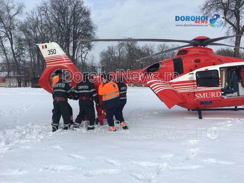 Femeie din Dorohoi preluată de urgență de un elicopter SMURD – FOTO