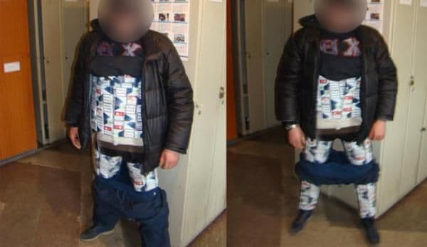 Bărbat din Dorohoi „îmbrăcat” în țigări, depistat de polițiștii de la Investigare a Criminalităţii Economice