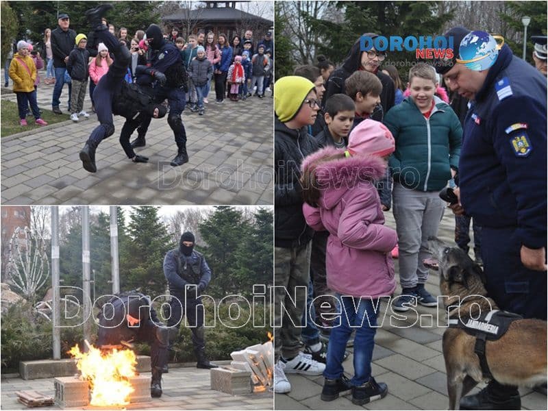 Demonstrații de forță în Parcul Cholet din Dorohoi de Ziua Jandarmeriei Române 2018 – VIDEO/FOTO