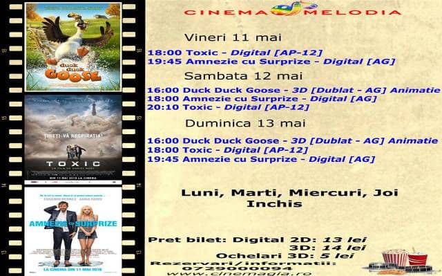 Vezi ce filme vor rula la Cinema „MELODIA” Dorohoi, în săptămâna 11 – 17 mai – FOTO