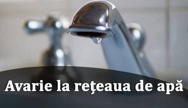 Nova Apaserv anunță o nouă avarie apărută la o conducta de distribuţie apă în Dorohoi. Vezi cine rămâne fără apă!