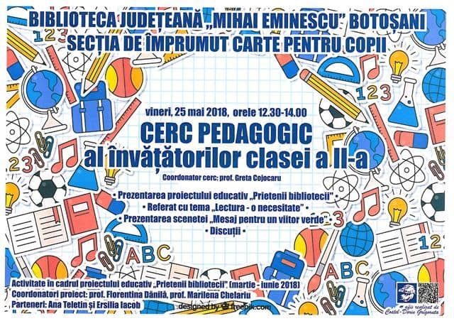 Învătăţătorii se reunesc vineri, la Biblioteca Judeţeană