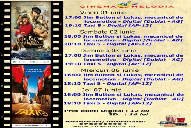 Vezi ce filme vor rula la Cinema „MELODIA” Dorohoi, în săptămâna 1 – 7 iunie – FOTO