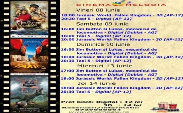 Vezi ce filme vor rula la Cinema „MELODIA” Dorohoi, în săptămâna 8 – 14 iunie – FOTO