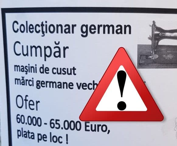 Atenție! Înșelăciuni prin metoda mașina de cusut