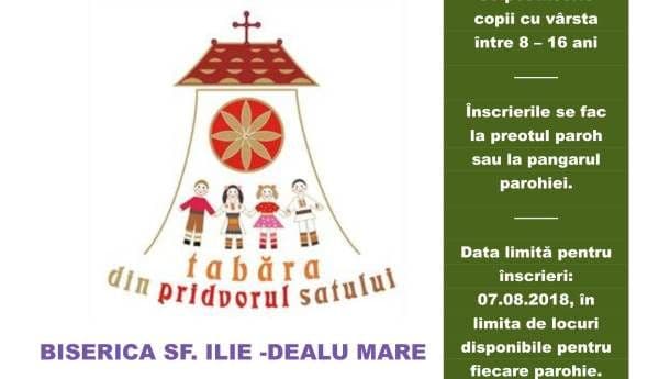 Au început înscrierile pentru „Tabăra din Pridvorul Satului” care se va desfășura la parohia Dealu-Mare Dorohoi