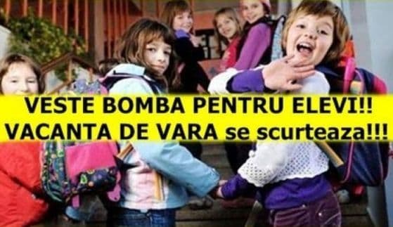 Spre dezamăgirea elevilor școala începe mai devreme