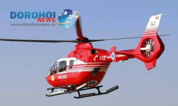 Elicopter SMURD chemat la Dorohoi pentru un bărbat în vârstă de 65 de ani