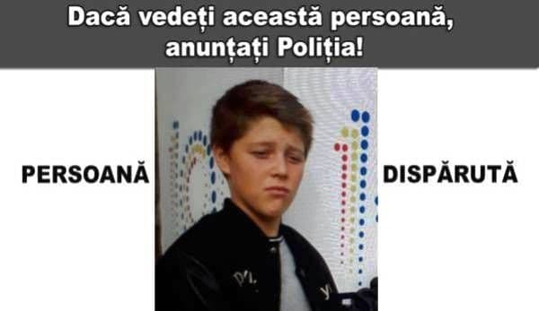ALERTĂ! Poliţiştii caută un minor din Broscăuți, dispărut de acasă!