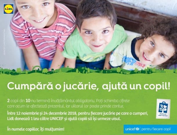 LIDL susține accesul la educație de calitate pentru copiii vulnerabili printr-o nouă campanie derulată în parteneriat cu UNICEF în România