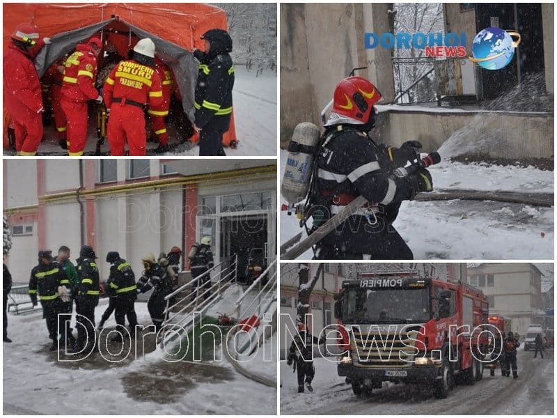 Accident, incendii și panică în urma unui cutremur! Exercițiu de amploare la Spitalul Municipal Dorohoi - VIDEO/FOTO
