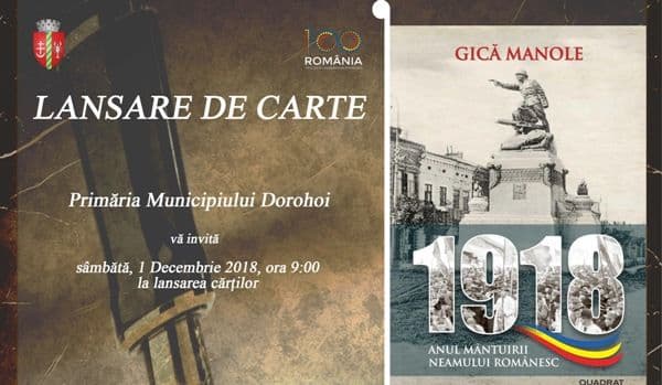 Lansare de carte la Primăria municipiului Dorohoi