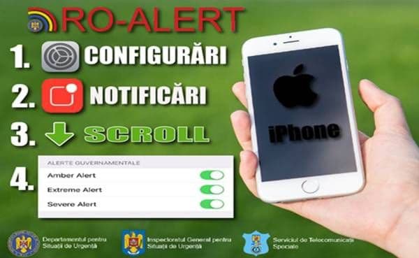Posesorii de iPhone vor putea în curând primi şi ei mesajele de avertizare RO-ALERT