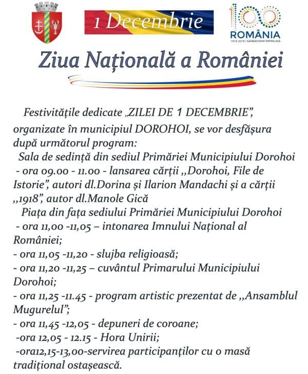 program 1 decembrie