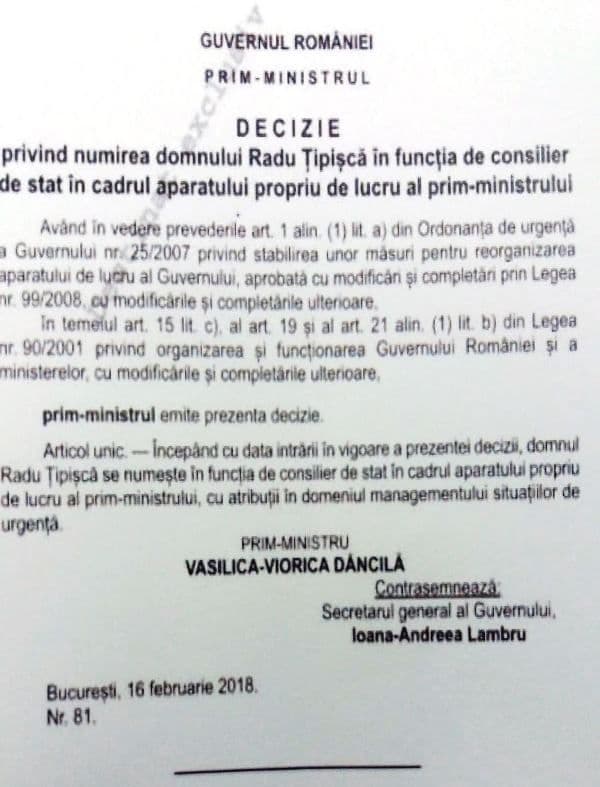 Decizie consilier de stat