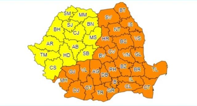 Harta avertizare