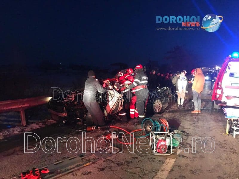 Accident teribil la intrarea în Dorohoi! Tânăr rănit grav după ce un Audi a zburat zeci de metri - VIDEO / FOTO