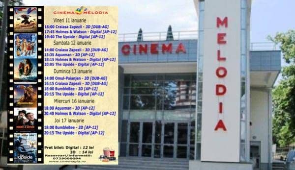 Vezi ce filme vor rula la Cinema „MELODIA” Dorohoi, în săptămâna 11 - 17 ianuarie – FOTO