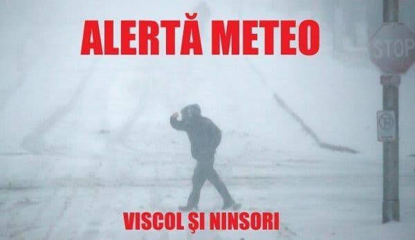 NEWS ALERT: Judeţul Botoșani sub avertizare de COD GALBEN de ninsori abundente şi viscol, începând din această noapte