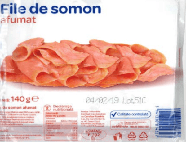 Somon contaminat cu Listeria retras din magazinele Carrefour