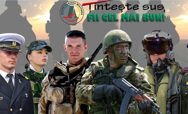 Ești o persoană dinamică, energică, ești atras de ținuta și activitatea militară? Alege o carieră plină de satisfacții – cariera militară!