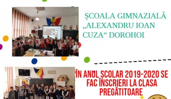 Hai la școală! – înscrieri în clasa pregătitoare la Școala Gimnazială „Alexandru Ioan Cuza” Dorohoi