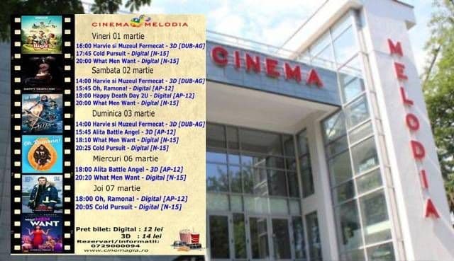 Vezi ce filme vor rula la Cinema „MELODIA” Dorohoi, în săptămâna 1 - 7 martie – FOTO