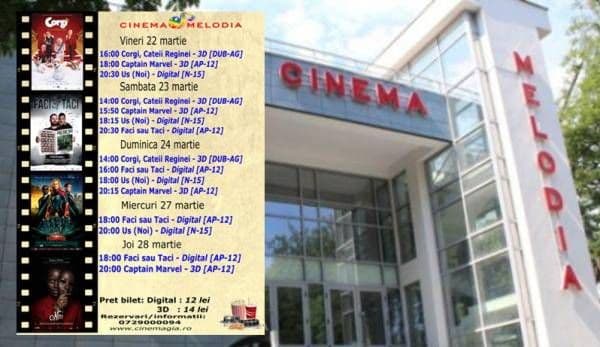 Vezi ce filme vor rula la Cinema „MELODIA” Dorohoi, în săptămâna 22 - 28 martie – FOTO