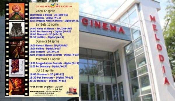 Vezi ce filme vor rula la Cinema „MELODIA” Dorohoi, în săptămâna 12 - 18 aprilie – FOTO