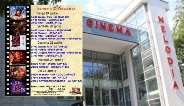 Vezi ce filme vor rula la Cinema „MELODIA” Dorohoi, în săptămâna 19 - 25 aprilie – FOTO