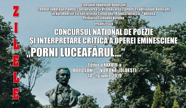 Concursul Național de Poezie și Interpretare Critică a Operei Eminesciene „Porni Luceafărul…”, ediţia a XXXVIII-a