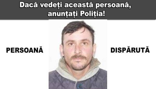 Persoană dispărută: Poliția caută un bărbat de 34 de ani care a plecat și nu a mai revenit la domiciliu