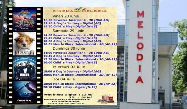 Vezi ce filme vor rula la Cinema „MELODIA” Dorohoi, în săptămâna 28 iunie – 4 iulie – FOTO
