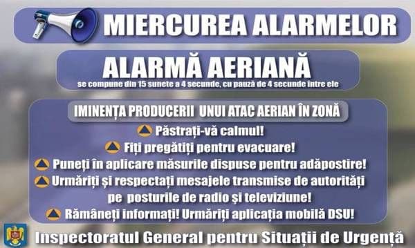 Miercurea alarmelor! Un nou exerciţiu de avertizare-alarmare a populaţiei a avut loc la Dorohoi