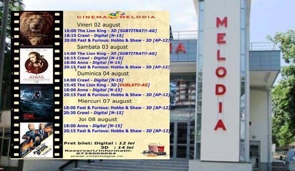Vezi ce filme vor rula la Cinema „MELODIA” Dorohoi, în săptămâna 2 – 8 august – FOTO